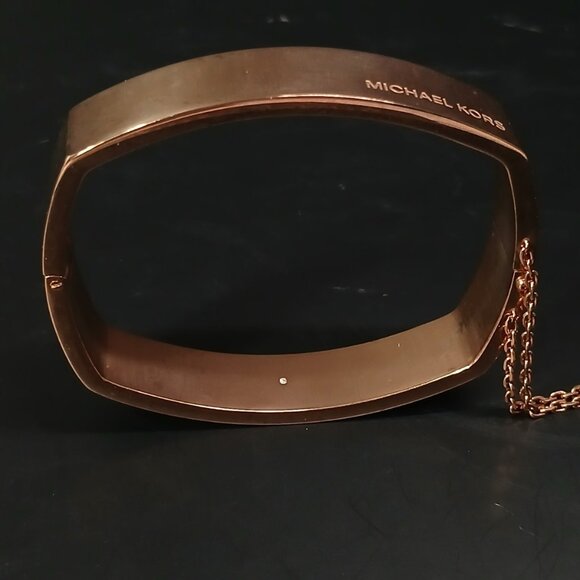 Michael Kors Rose Gold Tone Link Chain & Bangle Bracelet Set 8"/2.25" 139.6g - Picture 11 of 16